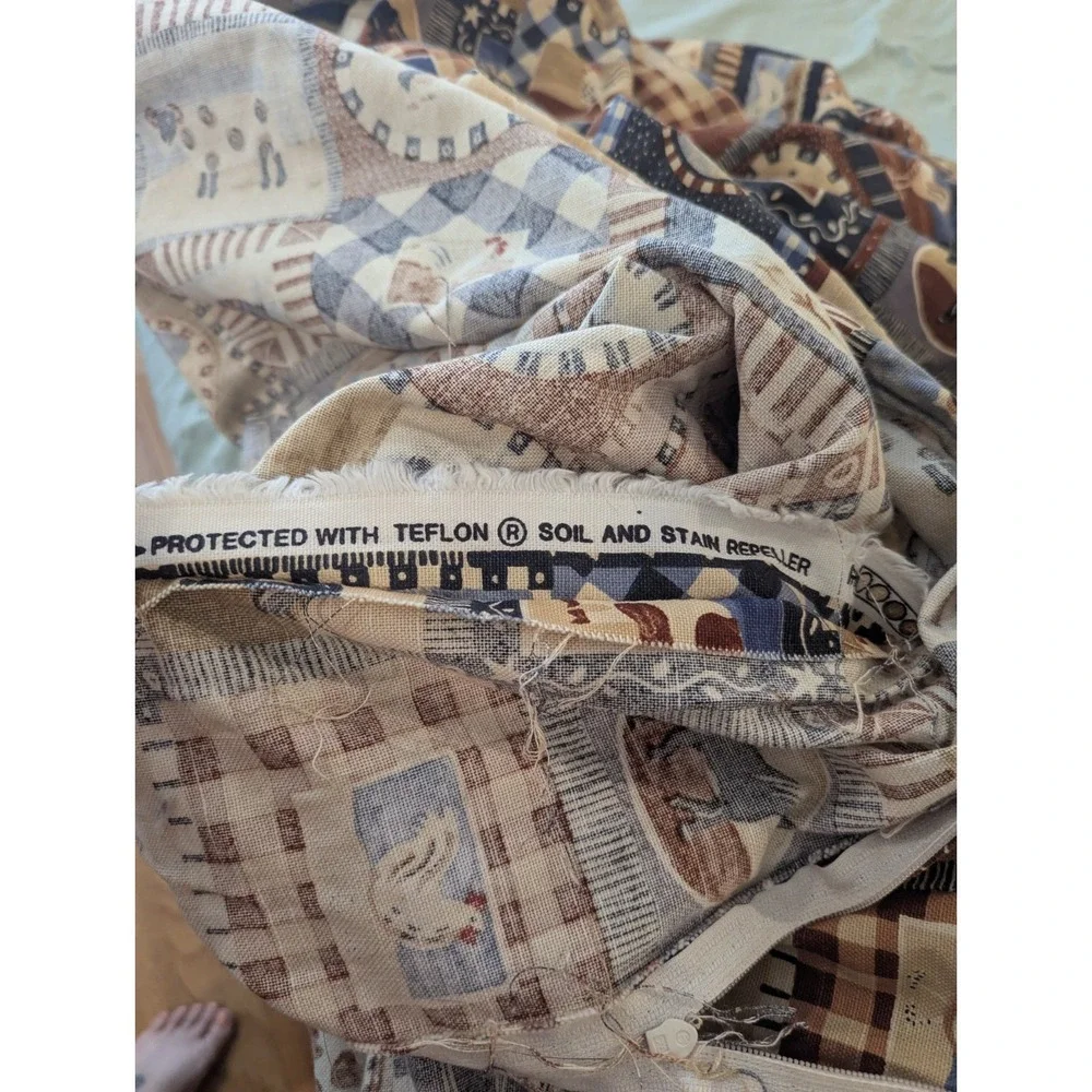 Vintage Farmhouse Americana Bloomcraft Patchwork Duvet Cover Primitive Cottage